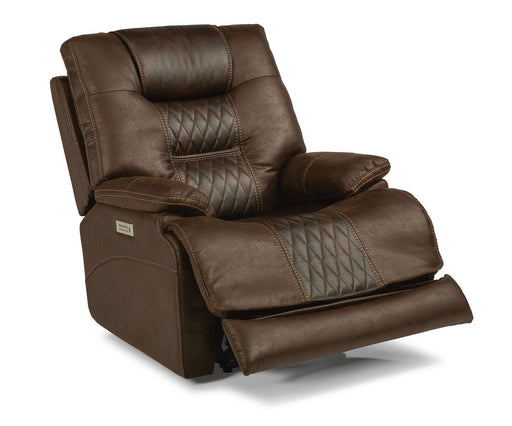 Flexsteel Dakota Power Recliner with Power Headrest and Lumbar - Holmwood's Furniture & Design Center (Somersworth, NH)