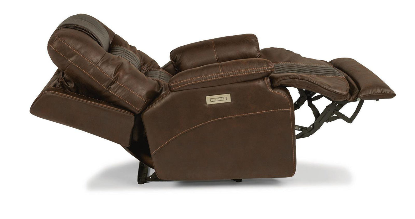 Flexsteel Dakota Power Recliner with Power Headrest and Lumbar - Holmwood's Furniture & Design Center (Somersworth, NH)