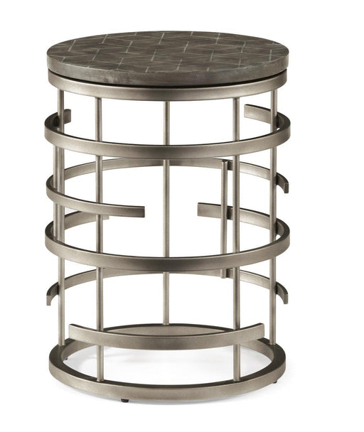 Flexsteel Halo Chairside Table in Silver - Holmwood's Furniture & Design Center (Somersworth, NH)