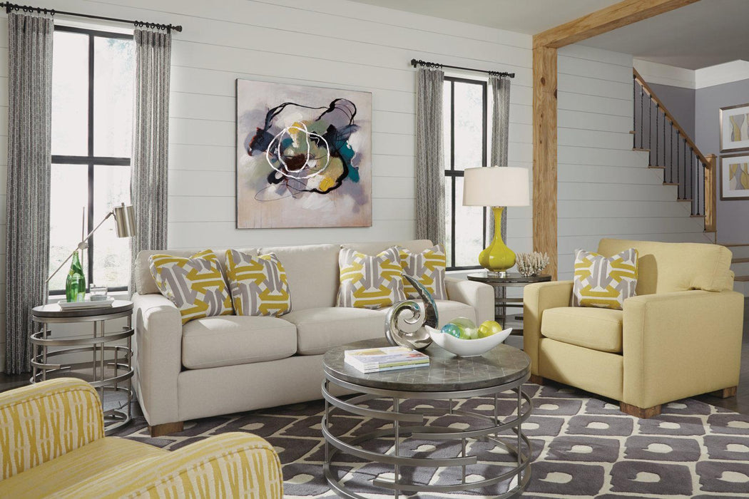 Flexsteel Halo Chairside Table in Silver - Holmwood's Furniture & Design Center (Somersworth, NH)