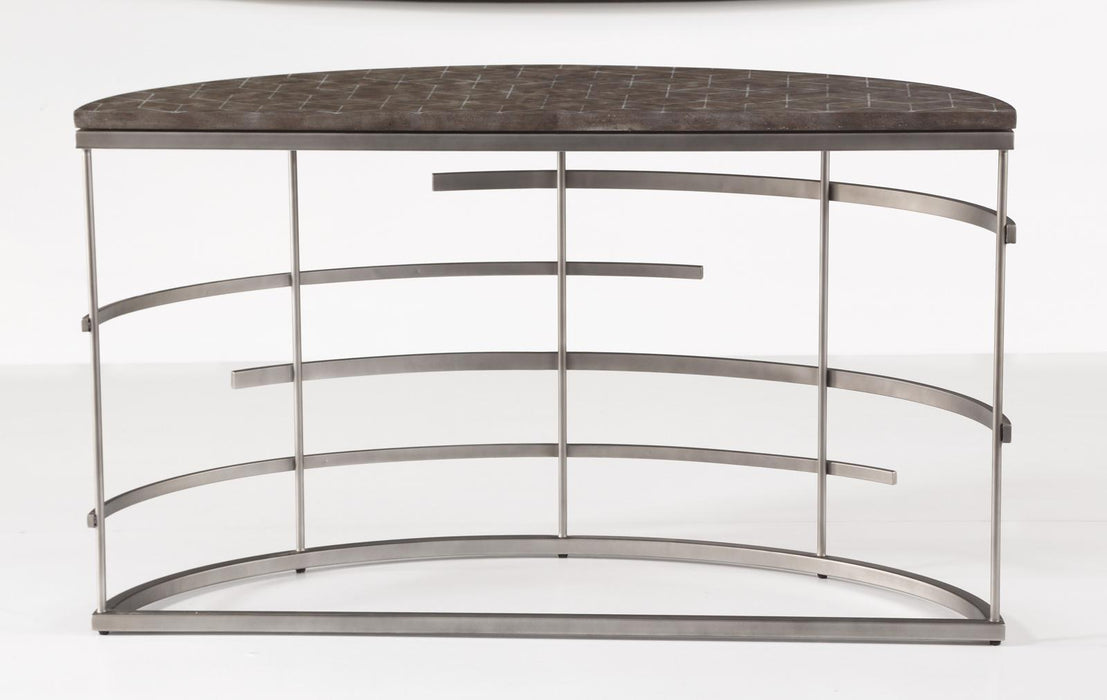 Flexsteel Halo Sofa Table in Silver - Holmwood's Furniture & Design Center (Somersworth, NH)