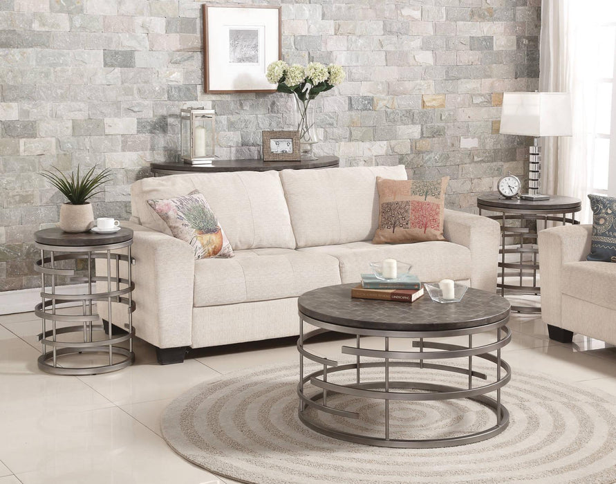 Flexsteel Halo Sofa Table in Silver - Holmwood's Furniture & Design Center (Somersworth, NH)