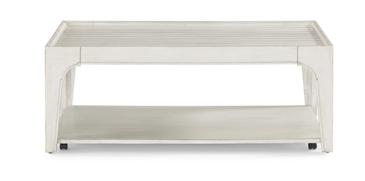 Flexsteel Harmony Rectangular Cocktail Table with Casters in White - Holmwood's Furniture & Design Center (Somersworth, NH)