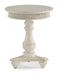 Flexsteel Harmony Round Chairside Table in White - Holmwood's Furniture & Design Center (Somersworth, NH)