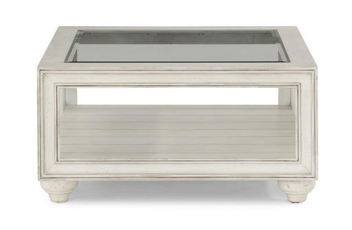 Flexsteel Harmony Square Cocktail Table with Casters in White - Holmwood's Furniture & Design Center (Somersworth, NH)