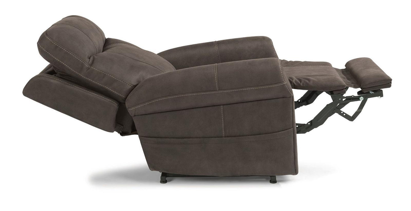 Flexsteel Jenkins Power Lift Recliner with Power Headrest and Lumbar - Holmwood's Furniture & Design Center (Somersworth, NH)
