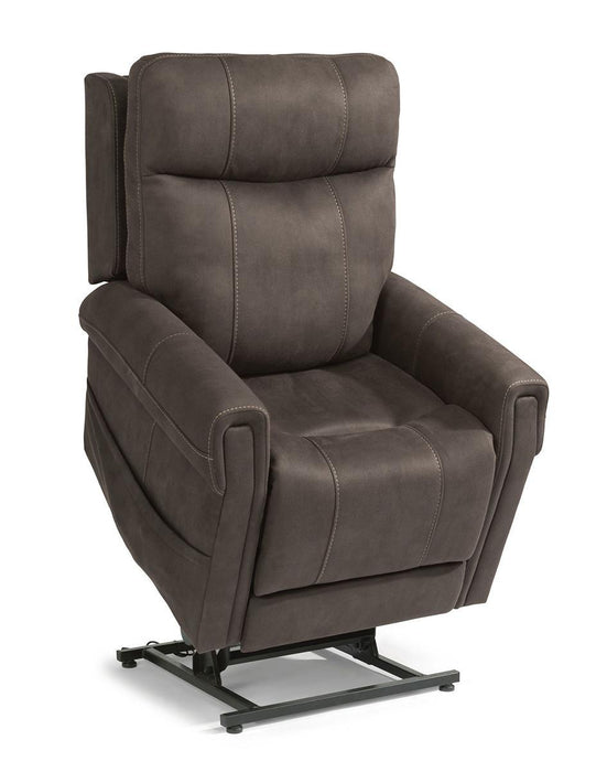 Flexsteel Jenkins Power Lift Recliner with Power Headrest and Lumbar - Holmwood's Furniture & Design Center (Somersworth, NH)