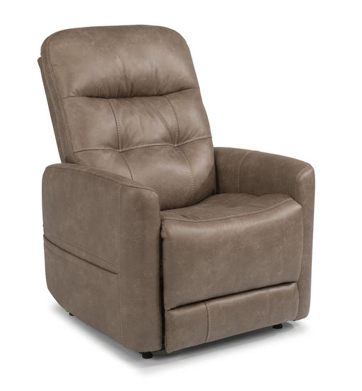 Flexsteel Kenner Power Lift Recliner with Power Headrest and Lumbar - Holmwood's Furniture & Design Center (Somersworth, NH)