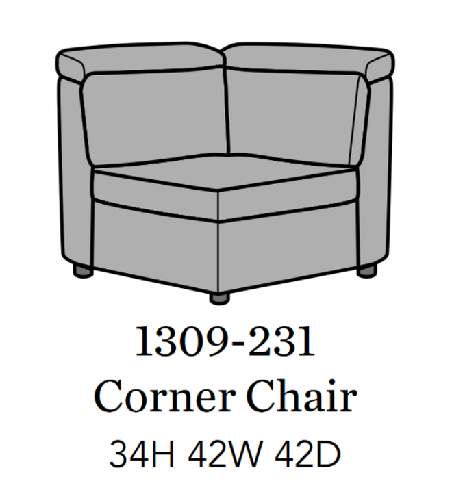 Flexsteel Latitudes Astra Leather Corner Chair - Holmwood's Furniture & Design Center (Somersworth, NH)