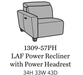 Flexsteel Latitudes Astra Leather LAF Power Recliner w/Power Headrest - Holmwood's Furniture & Design Center (Somersworth, NH)