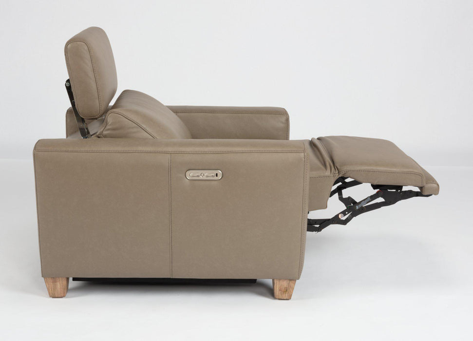 Flexsteel Latitudes Astra Leather Power Recliner w/Power Headrest - Holmwood's Furniture & Design Center (Somersworth, NH)
