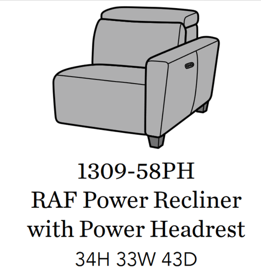 Flexsteel Latitudes Astra Leather RAF Power Recliner w/Power Headrest - Holmwood's Furniture & Design Center (Somersworth, NH)