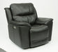 Flexsteel Latitudes Cade Leather Power Recliner w/Power Headrest in Black - Holmwood's Furniture & Design Center (Somersworth, NH)