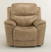 Flexsteel Latitudes Cade Leather Power Recliner w/Power Headrest in Light Brown - Holmwood's Furniture & Design Center (Somersworth, NH)