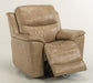 Flexsteel Latitudes Cade Leather Power Recliner w/Power Headrest in Light Brown - Holmwood's Furniture & Design Center (Somersworth, NH)