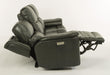 Flexsteel Latitudes Cade Leather Power Reclining Sofa w/Power Headrests in Black - Holmwood's Furniture & Design Center (Somersworth, NH)