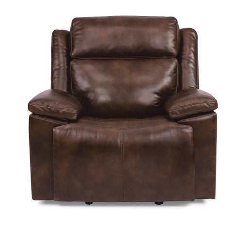 Flexsteel Latitudes Chance Leather Power Gliding Recliner w/Power Headrest - Holmwood's Furniture & Design Center (Somersworth, NH)