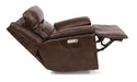 Flexsteel Latitudes Chance Leather Power Gliding Recliner w/Power Headrest - Holmwood's Furniture & Design Center (Somersworth, NH)