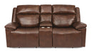 Flexsteel Latitudes Chance Leather Power Reclining Loveseat w/Console & Power Headrests - Holmwood's Furniture & Design Center (Somersworth, NH)