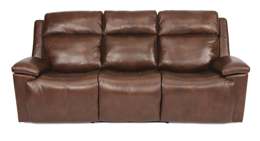 Flexsteel Latitudes Chance Leather Power Reclining Sofa w/Power Headrests - Holmwood's Furniture & Design Center (Somersworth, NH)