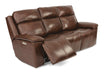 Flexsteel Latitudes Chance Leather Power Reclining Sofa w/Power Headrests - Holmwood's Furniture & Design Center (Somersworth, NH)