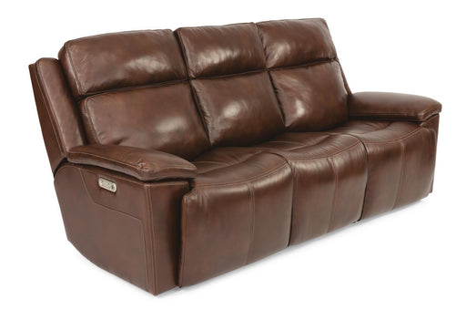 Flexsteel Latitudes Chance Leather Power Reclining Sofa w/Power Headrests - Holmwood's Furniture & Design Center (Somersworth, NH)