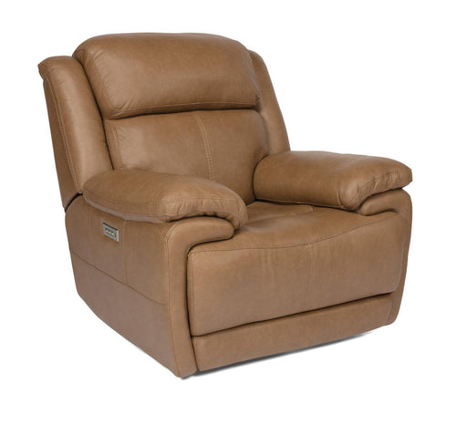 Flexsteel Latitudes Elijah Leather Power Recliner w/Power Headrest - Holmwood's Furniture & Design Center (Somersworth, NH)