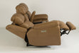 Flexsteel Latitudes Elijah Leather Power Reclining Loveseat w/Console & Power Headrests - Holmwood's Furniture & Design Center (Somersworth, NH)