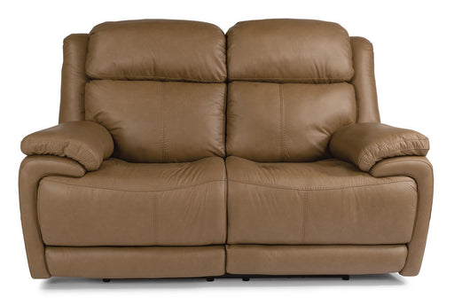 Flexsteel Elijah Power Reclining Loveseat w/ Pwr Headrests, Lumbar - Holmwood's Furniture & Design Center (Somersworth, NH)
