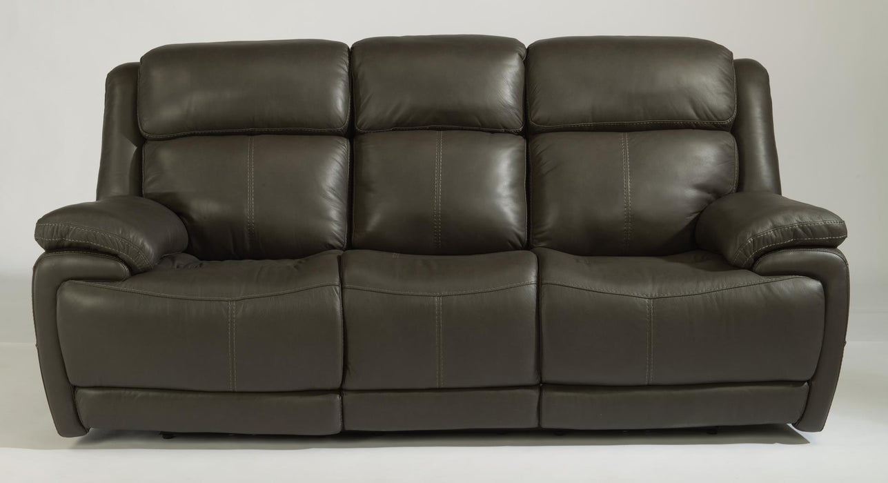 Flexsteel Elijah Power Reclining Sofa with Power Headrests & Lumbar - Holmwood's Furniture & Design Center (Somersworth, NH)