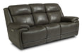 Flexsteel Elijah Power Reclining Sofa with Power Headrests & Lumbar - Holmwood's Furniture & Design Center (Somersworth, NH)