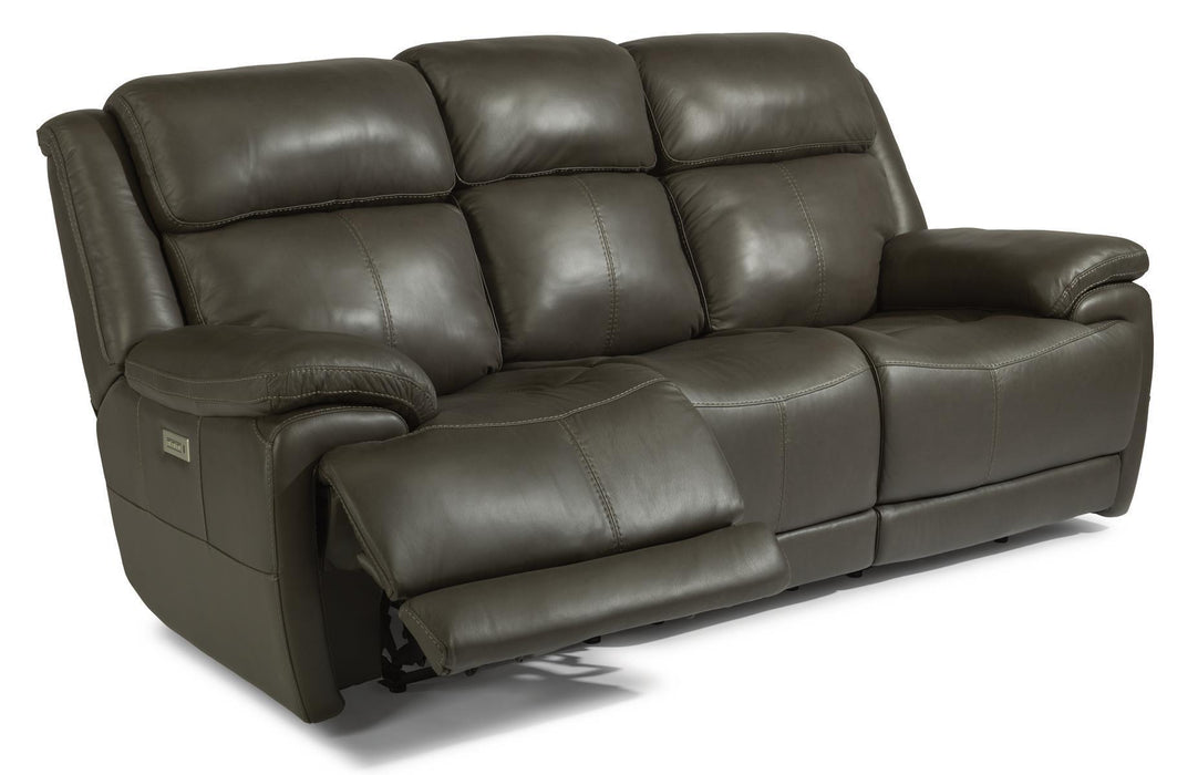 Flexsteel Elijah Power Reclining Sofa with Power Headrests & Lumbar - Holmwood's Furniture & Design Center (Somersworth, NH)