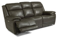 Flexsteel Elijah Power Reclining Sofa with Power Headrests & Lumbar - Holmwood's Furniture & Design Center (Somersworth, NH)
