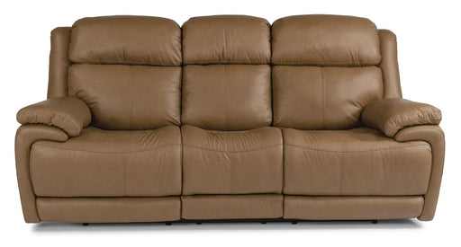 Flexsteel Elijah Power Reclining Sofa with Power Headrests & Lumbar - Holmwood's Furniture & Design Center (Somersworth, NH)