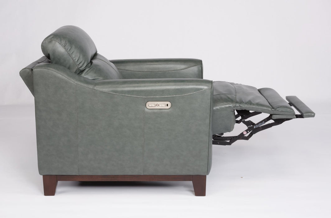 Flexsteel Latitudes Forte Leather Power Recliner w/Power Headrest - Holmwood's Furniture & Design Center (Somersworth, NH)