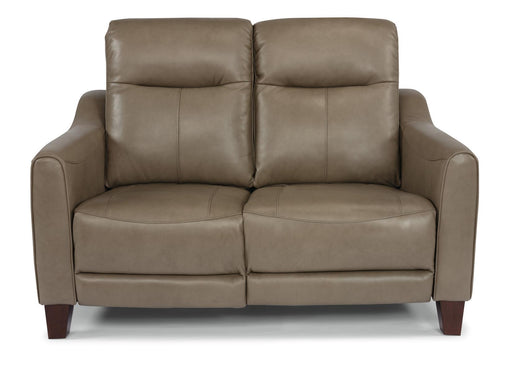 Flexsteel Latitudes Forte Leather Power Reclining Loveseat w/Power Headrests - Holmwood's Furniture & Design Center (Somersworth, NH)