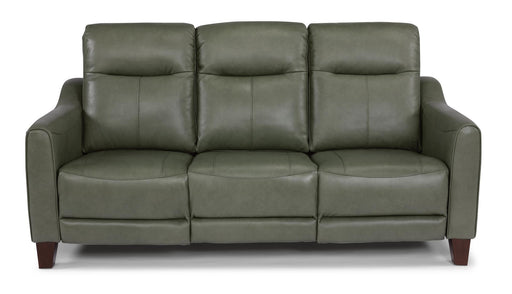 Flexsteel Latitudes Forte Leather Power Reclining Sofa w/Power Headrests - Holmwood's Furniture & Design Center (Somersworth, NH)