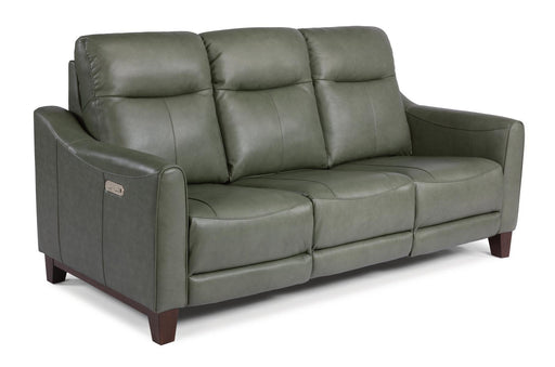 Flexsteel Latitudes Forte Leather Power Reclining Sofa w/Power Headrests - Holmwood's Furniture & Design Center (Somersworth, NH)