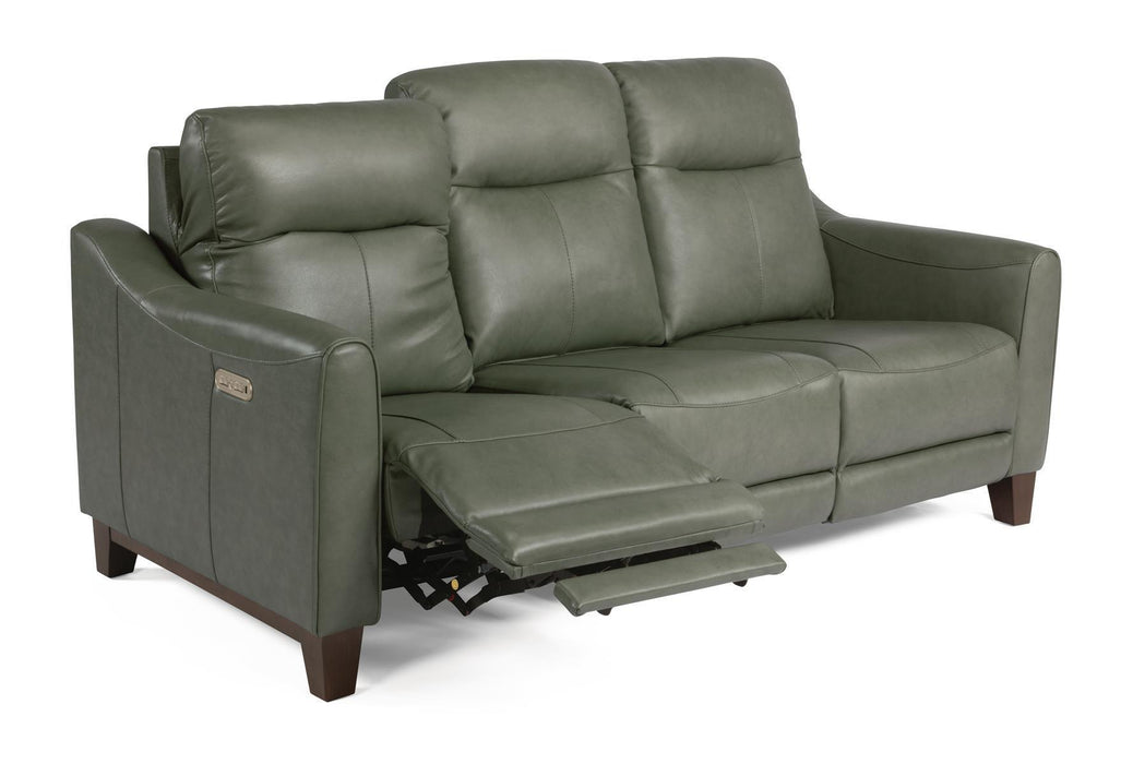Flexsteel Latitudes Forte Leather Power Reclining Sofa w/Power Headrests - Holmwood's Furniture & Design Center (Somersworth, NH)