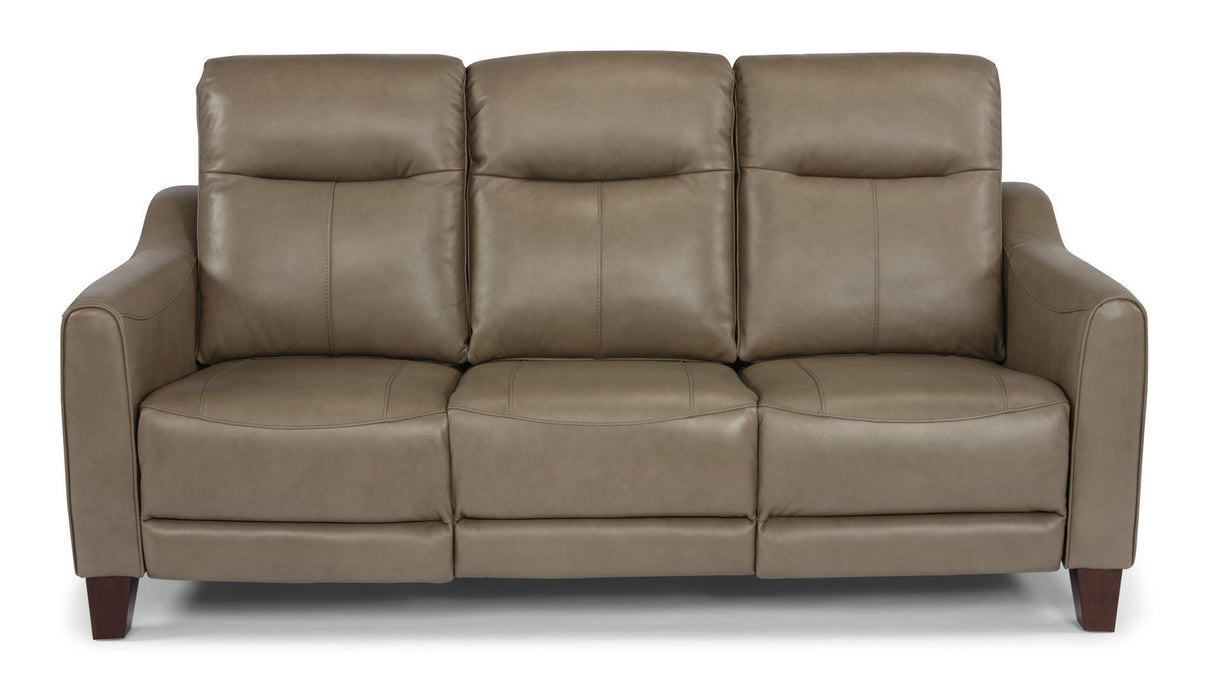 Flexsteel Latitudes Forte Leather Power Reclining Sofa w/Power Headrests - Holmwood's Furniture & Design Center (Somersworth, NH)