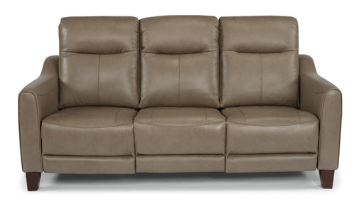 Flexsteel Latitudes Forte Leather Power Reclining Sofa w/Power Headrests - Holmwood's Furniture & Design Center (Somersworth, NH)