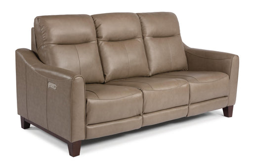 Flexsteel Latitudes Forte Leather Power Reclining Sofa w/Power Headrests - Holmwood's Furniture & Design Center (Somersworth, NH)