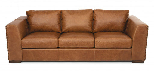 Flexsteel Latitudes Hawkins Leather 3-Cushion Sofa - Holmwood's Furniture & Design Center (Somersworth, NH)