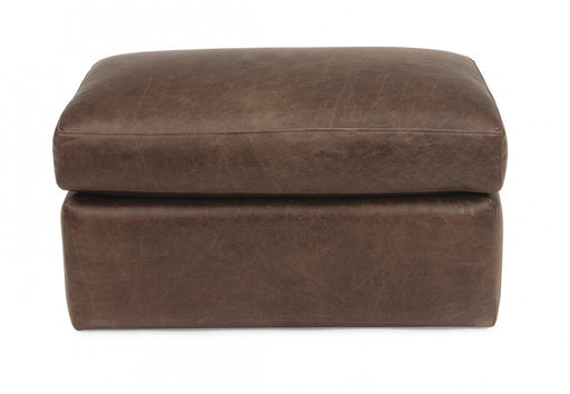 Flexsteel Latitudes Hawkins Leather Ottoman - Holmwood's Furniture & Design Center (Somersworth, NH)