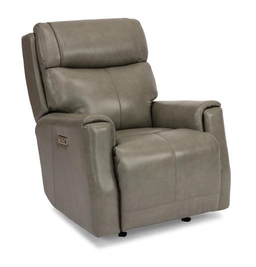 Flexsteel Latitudes Holton Leather Power Gliding Recliner w/Power Headrest - Holmwood's Furniture & Design Center (Somersworth, NH)