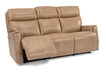 Flexsteel Latitudes Holton Leather Power Reclining Sofa w/Power Headrests - Holmwood's Furniture & Design Center (Somersworth, NH)