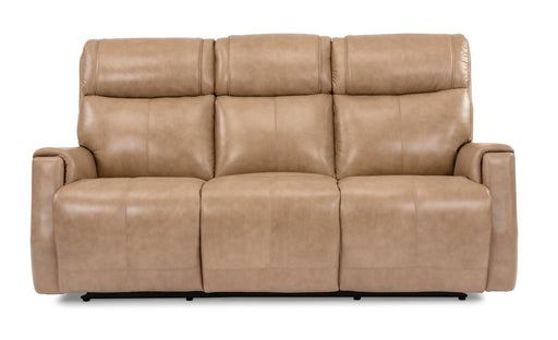 Flexsteel Latitudes Holton Leather Power Reclining Sofa w/Power Headrests - Holmwood's Furniture & Design Center (Somersworth, NH)