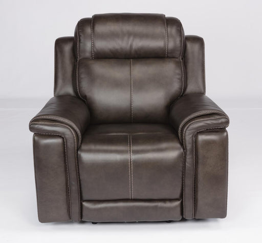 Flexsteel Latitudes Kingsley Leather Power Recliner w/Power Headrest - Holmwood's Furniture & Design Center (Somersworth, NH)