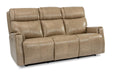 Flexsteel Latitudes Holton Leather Power Reclining Sofa w/Power Headrests - Holmwood's Furniture & Design Center (Somersworth, NH)