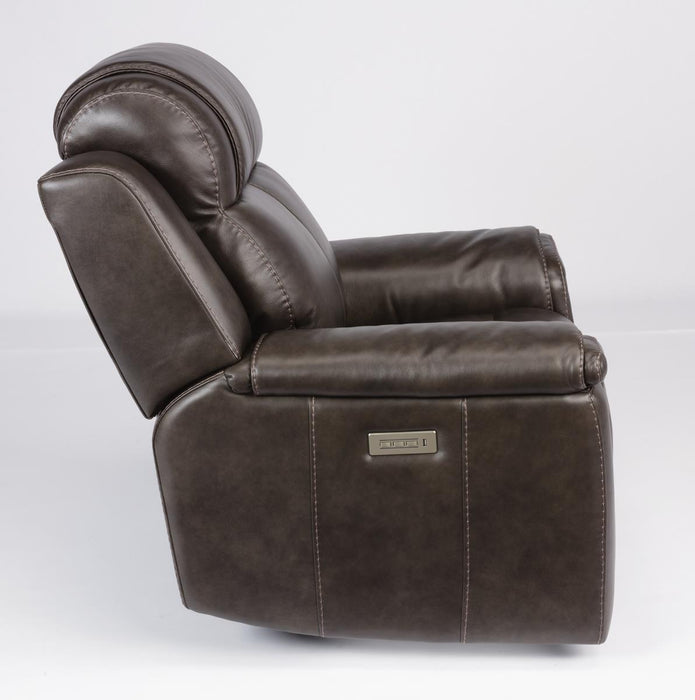 Flexsteel Latitudes Kingsley Leather Power Recliner w/Power Headrest - Holmwood's Furniture & Design Center (Somersworth, NH)